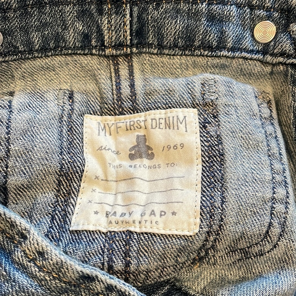 BRAND NEW ⭐️ NWOT My First Denim - overalls from baby gap size 2 years - Picture 6 of 7